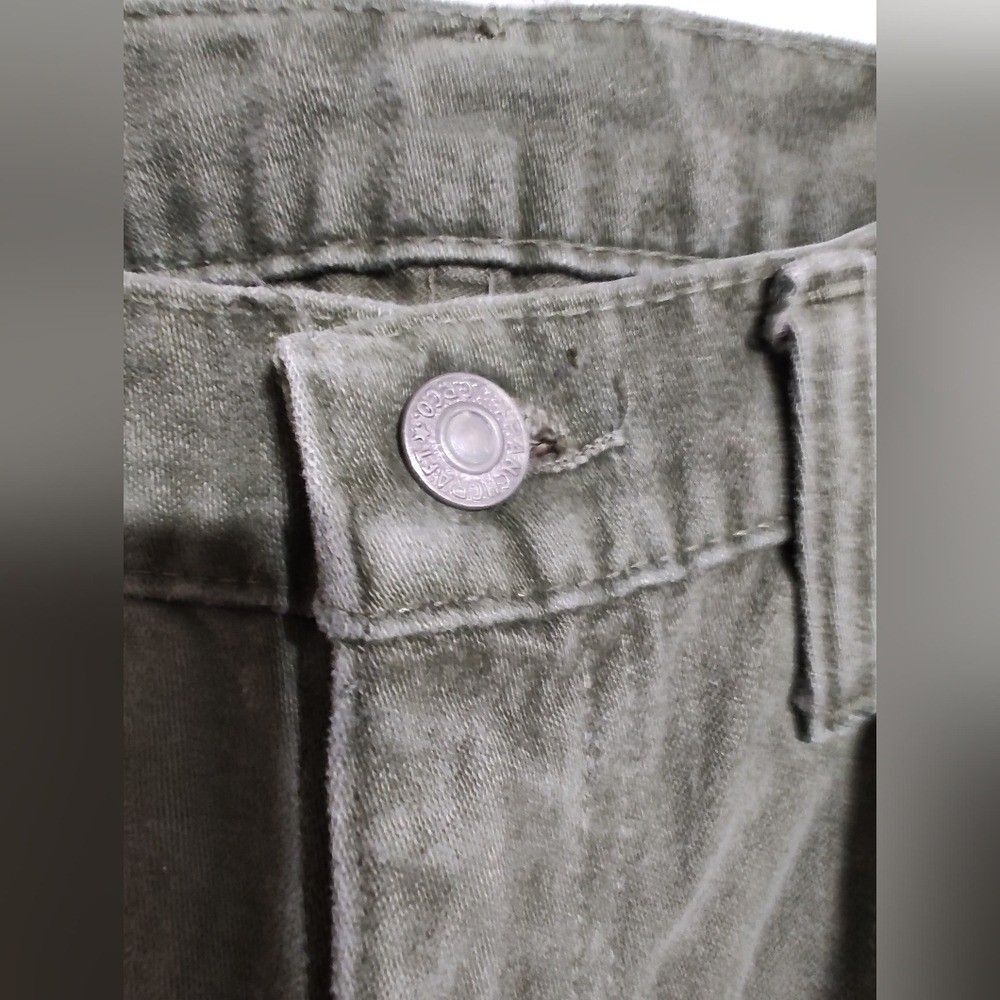 Ranchcraft Bell Bottom Flare Pants Green Velveteen cowboy western hippie vintage - Picture 2 of 6